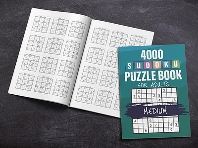 4000 Medium Sudoku Puzzle Book For Adults activity book big sudoku book classic sudoku design graphic design illustration kdp logic game logic puzzle math math game math puzzle number number game number puzzle puzzle sudoku sudoku book sudoku puzzle