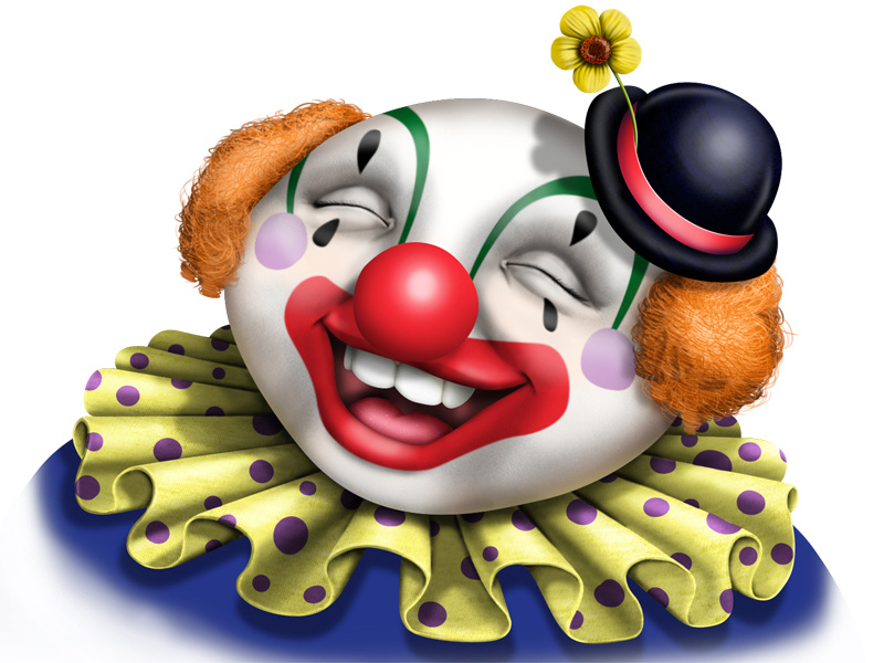 Happy Clown laughing by Rebecca Hitchens on Dribbble