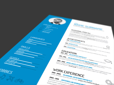 CV Template by Petr Václavek on Dribbble