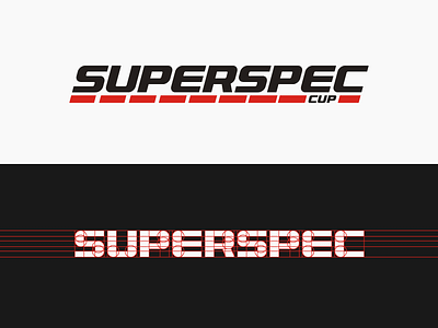 Superspec cup racing logo branding car club cup design fast lettering line logo miata modern oblique race racing speed sport sports stripe typogaphy typographic