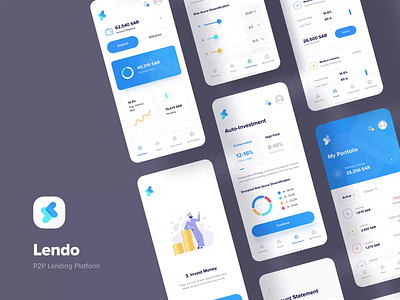 P2P Lending Platform android app arabic cash finance investing ios loan mobile money p2p product ui ux