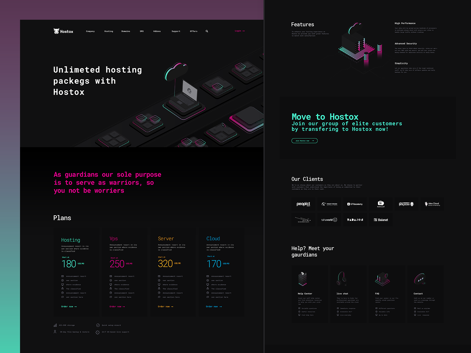 Hostox UI/UX Design by Baianat on Dribbble