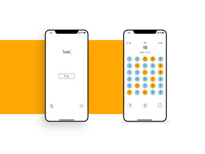 Minimal Number Game app app game bubble game design game prototype number game prototype ui design uidesign