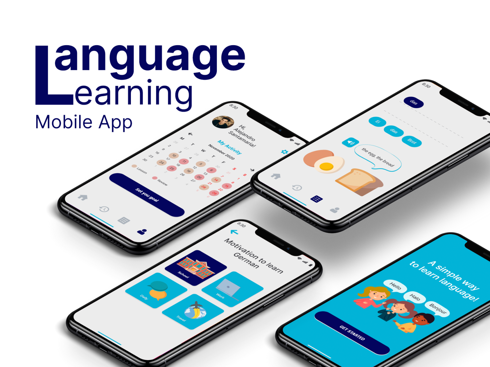 Language Learning Mobile App by Ghassani Ghina Amirah on Dribbble