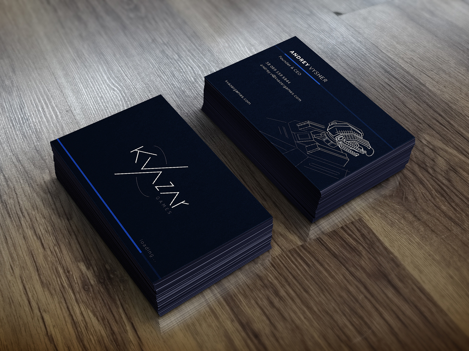 Game dev company business card by Artem Shatalov on Dribbble