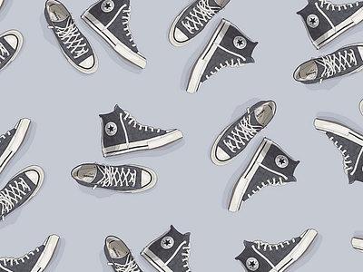 Conversin' art of the day converse creative women digital design digital illustration graphic design illustration illustration of the day illustrator ipad art new new illustration new pattern pattern pattern design procreate shoes