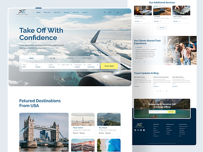 Airlines Website Design airline airlines airways design freelancer landing page logo page responsive esign trendy design ui ui designer uiux ux ux designer web web design web page website website design