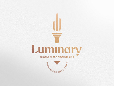 Luminary Wealth Management – Torch + Rising Bar Chart bar brand branding chart design finance fire gold graphic design illustration logo luminary management mark money torch vector wealth well wisdom