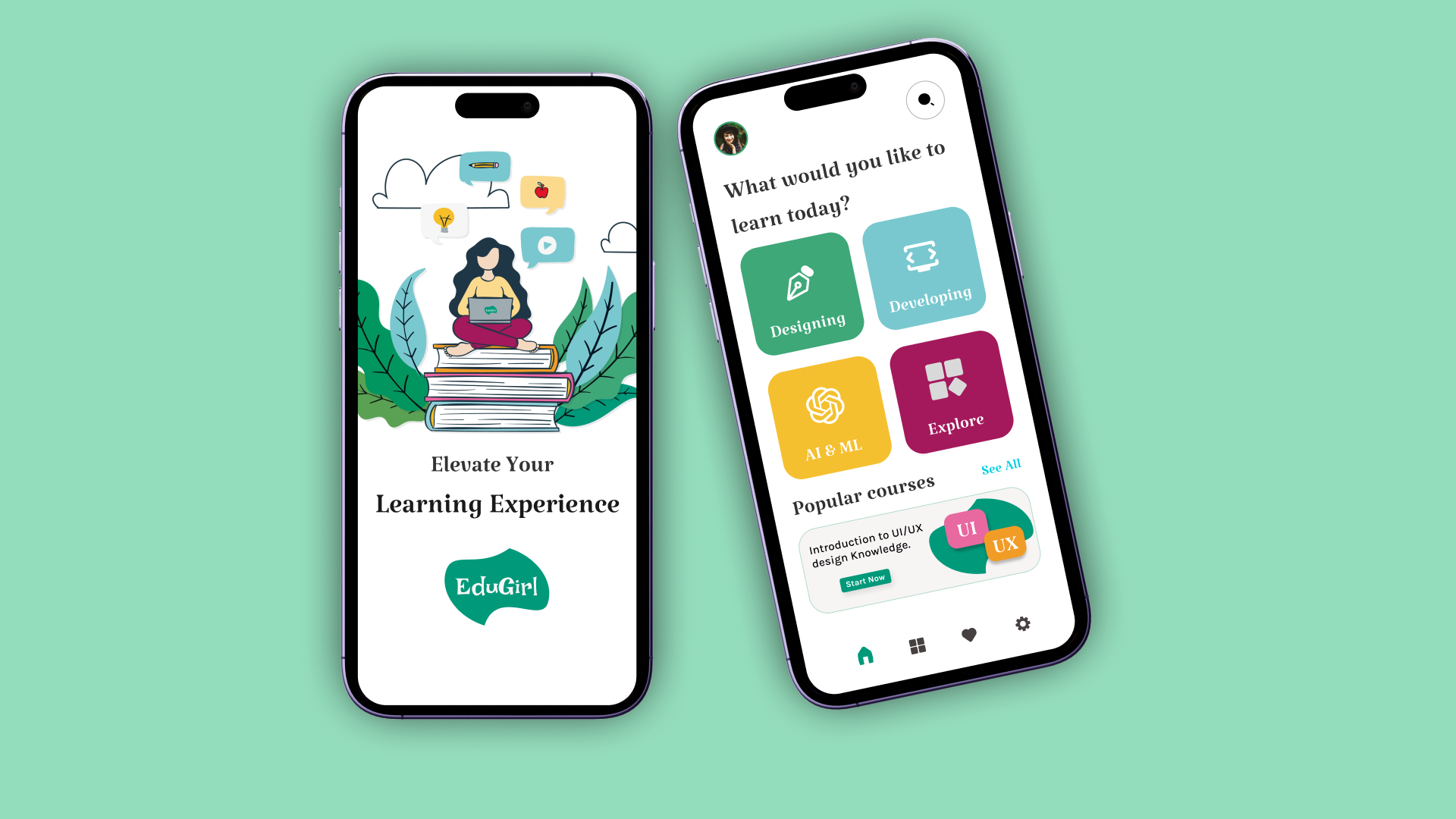 Ed-tech App UI/UX design Empowering Girl Education. by Pranjal ...