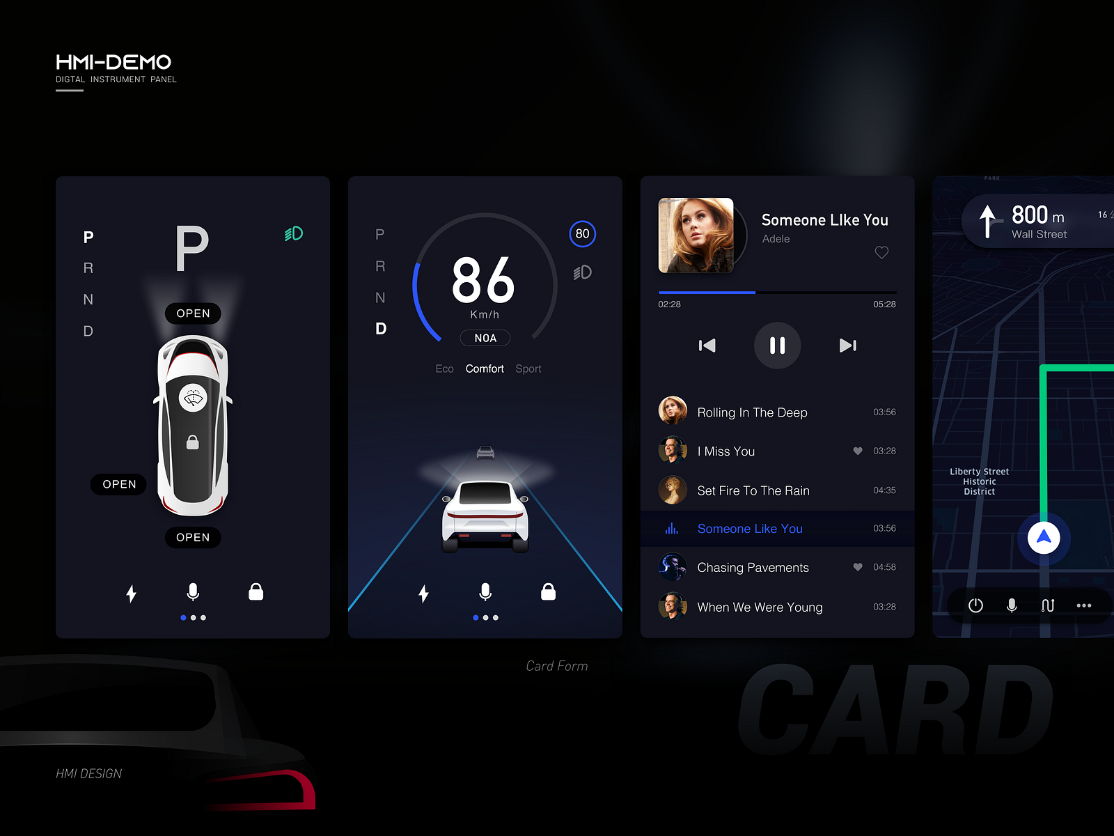 HMI Concept Dashboard Interface Automotive Dark UI by Jacky on Dribbble