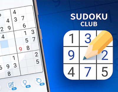 Sudoku Club - Casual Game 2d 2d game 2d illustration adobe illustrator app icon app icons badges casual game design digital art emblem game game assets game icon illustration number game sudoku trophy vector