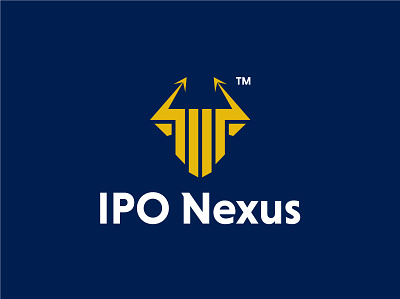 IPO Nexus, Bull Head Logo Branding adobe illustrator adobe photoshop bold logo branding bull head logo bull logo bull symbol business logo creative logo finance logo graphic design ipo logo logo design logotype minimalistic logo modern logo nexus logo professional logo super logo trading logo