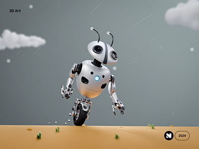 Ant Robot 3D 3d 3d ant 3d art 3d character 3d illustration ant ant illustration art blender cartoon character character design design graphic design illustration mascot render robot ant robot illustration