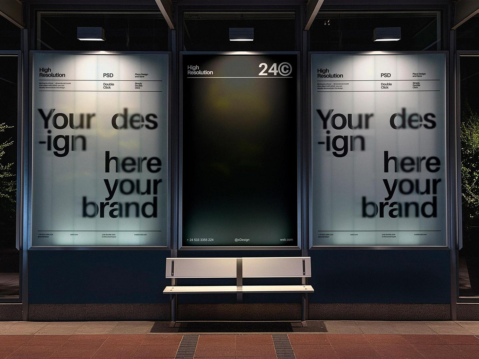 Bus Station Lightbox Banner Mockup by Pixelbuddha on Dribbble