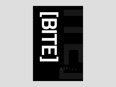 Bite the Bullet | Poster | Day 1 abstract art print bite the bullet black and white blackandwhite bold brand brand identity branding geometric minimal modern poster design print sans serif swiss style type typography visual identity wall art