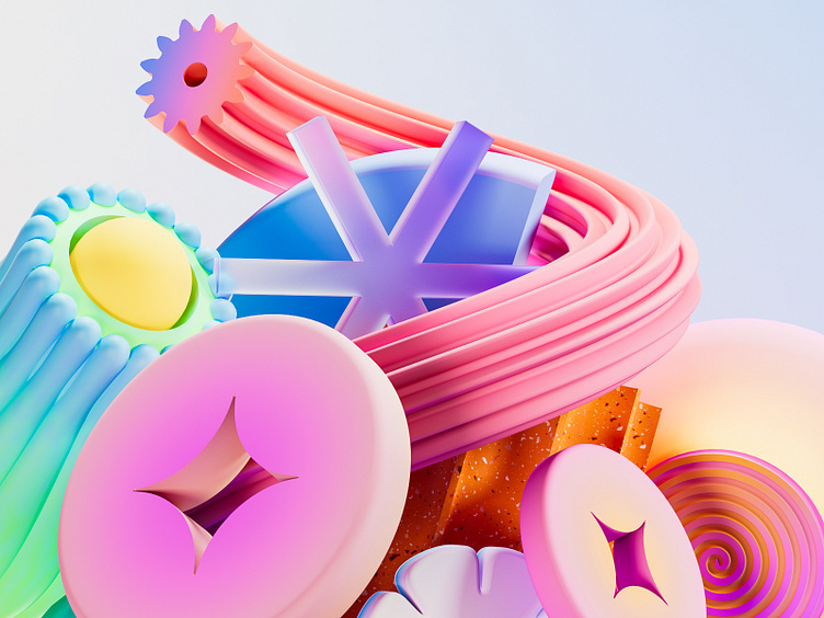 3D Shapes Clump - Close up Shot by Darwin Bonfante for Anubi Studio on ...