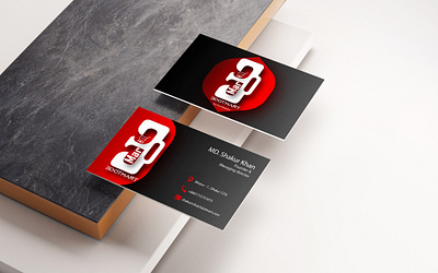 Red & Black Business Card branding business card business card design design graphic design illustration logo red business card red visiting card visiting card visiting card design