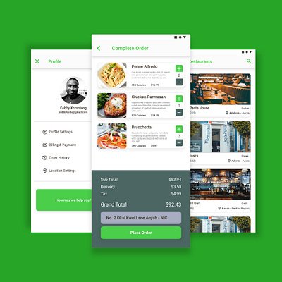 Food Ordering Mobile App branding design graphic design mobile app ui uiux ux