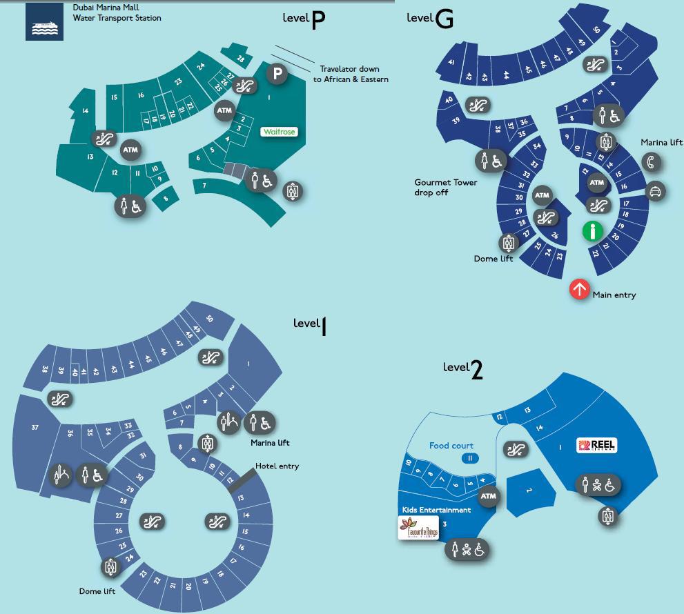 Схема дубай молла на русском с магазинами