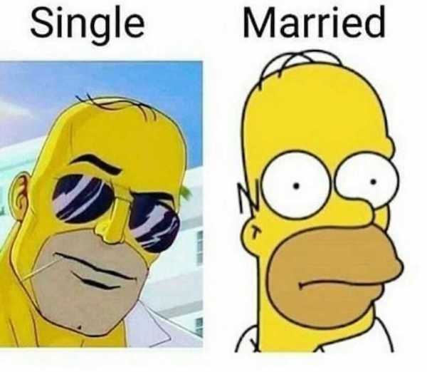 homer simpson - Single Married