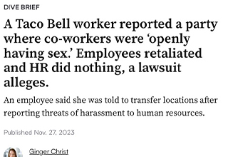 <p dir="ltr">As the year comes to a close, we naturally look back at all the things that happened. What did people do? What were the attitudes that defined our year? Sure you could look up studies done by anthropologists or read the scientific innovations from this year. But a surefire way to get at the heart of what 2023 was like for most of us is by looking through the insane events that happened at Taco Bell.</p><p data-empty="true"><br></p><p dir="ltr">Taco Bell is the perfect microcosm of the human condition. People act out, get litigious, and get emotional. Everyone who has been to Taco Bell at 2 am on a weekend knows this in their bones. The year started with a bang when news of rat poison found in a Tco Bell customer's food went viral. Then a handgun was found wrapped in a quesadilla during a traffic stop in Mississippi. Then Taco Bell started suing other restaurants that used the phrase “Taco Tuesday” in their marketing. We had credit card scandals, shootouts for being given the wrong change, and a Metaverse wedding.</p><p data-empty="true"><br></p><p dir="ltr">But nothing could top the news a couple of weeks ago when a worker reported that there was a co-worker's questionable party in the restaurant and that HR did nothing about it. You could sum up 2023 completely in that sentence alone. So scroll down memory lane and learn why this was the year of Taco Bell.&nbsp;</p>
