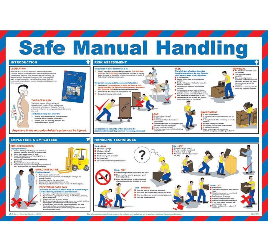 Manual Handling Techniques Poster