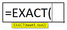 EXACT Formula in Excel