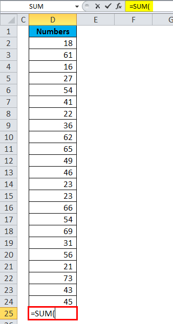 Sum Formula 1-5