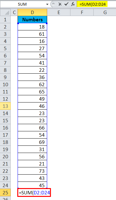 Sum Formula 1-6