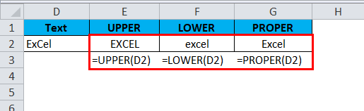 UPPER, LOWER and PROPER Function