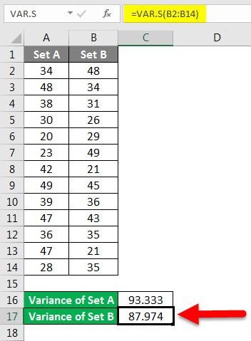 variance example 2-4