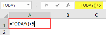 TODAY formula example 2-1