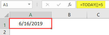 TODAY formula example 2-2