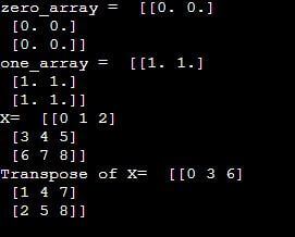 Properties of Numpy Array