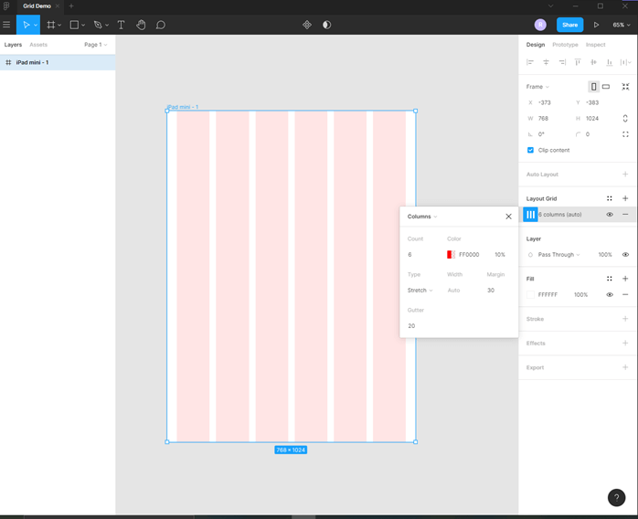 Figma grid output 3