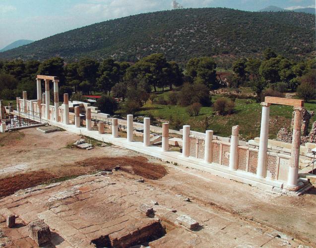 The Abaton, or Enkoimeterion, was a prohibited place, where only patients who had purified themselves were allowed to enter. – © Hellenic Ministry of Culture and Sports / Ephorate of Antiquities of Argolida