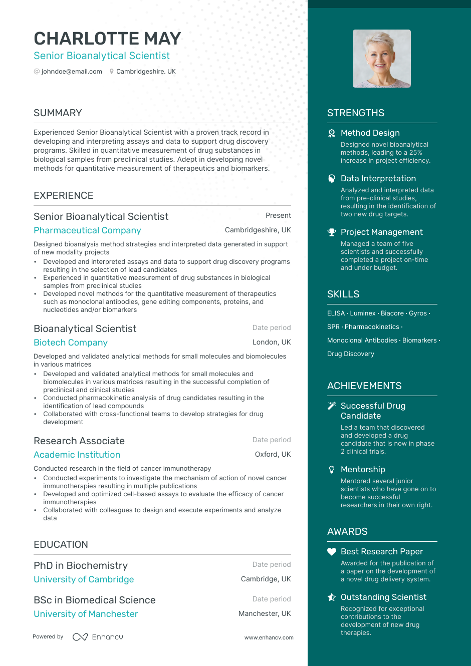 cv of scientist Research scientist