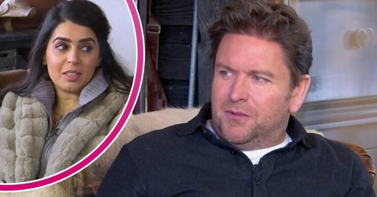 Dipna Anand eyes James Martin warily on the show today