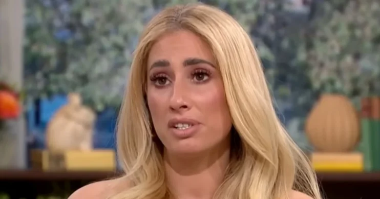 Stacey Solomon frowning