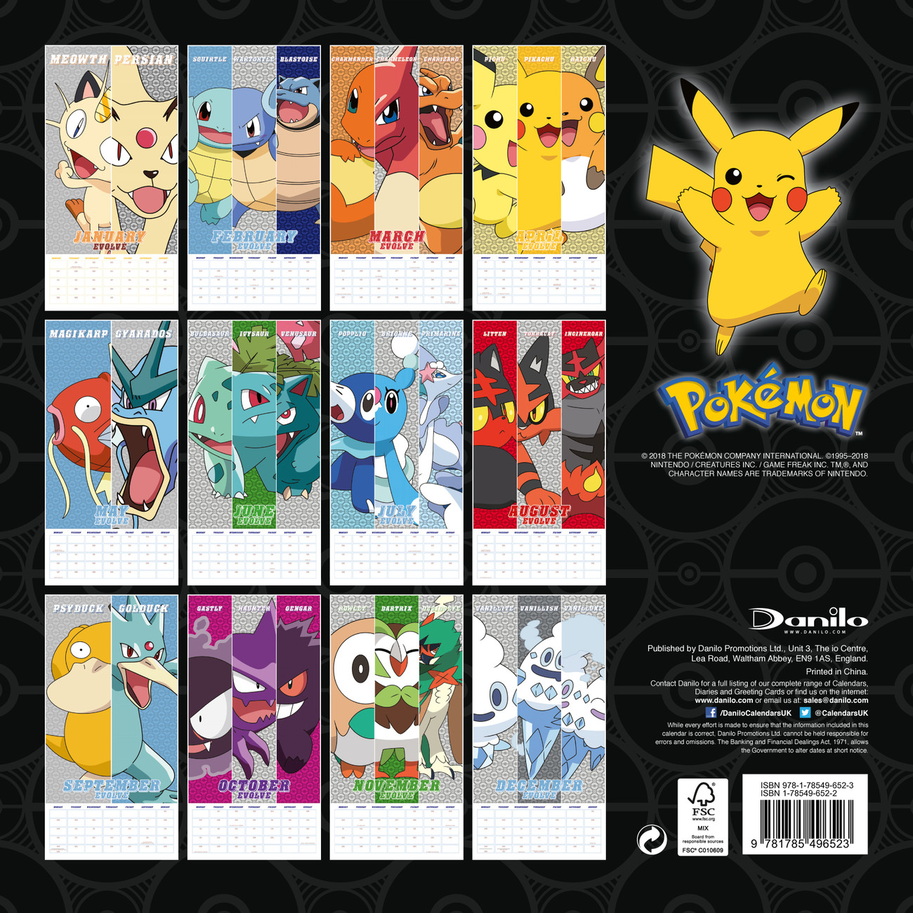 Pokemon Day Calendar