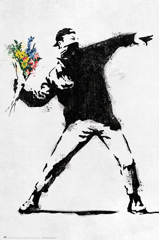 Banksy Flower Thrower Original