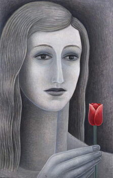 Художній друк Girl with Tulip