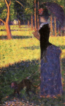 Художній друк Study for La Grande Jatte: Woman with a Monkey, 1884