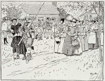 Αναπαραγωγή The Arrival of the Young Women at Jamestown, 1621,