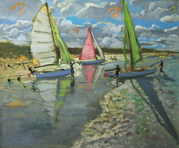 Художній друк Three Sailboats, Bray Dunes, France