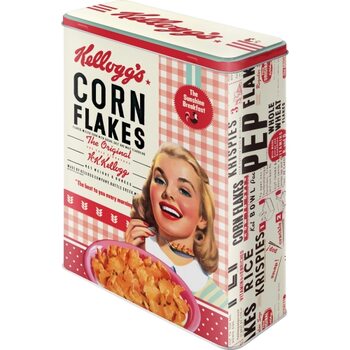 Πιάτο Τενεκεδένιο κουτί XL Kellogg‘s - Girl Corn Flakes Collage