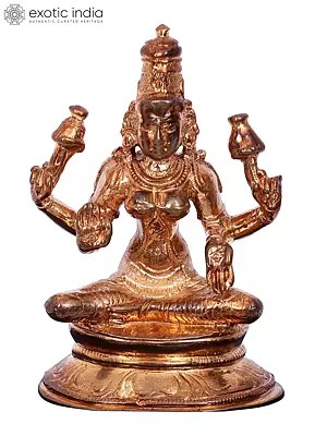 3" Small Goddess Lakshmi | Madhuchista Vidhana (Lost-Wax) | Panchaloha Bronze from Swamimalai