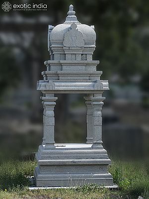 145" Large Sized Granite Stone Mandapam with Pillers