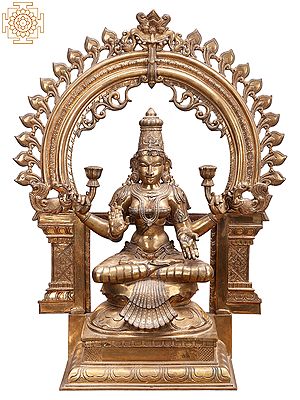 29" Sitting Goddess Lakshmi with Arch