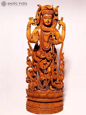 Sandalwood Statues & Wooden Wall Panel